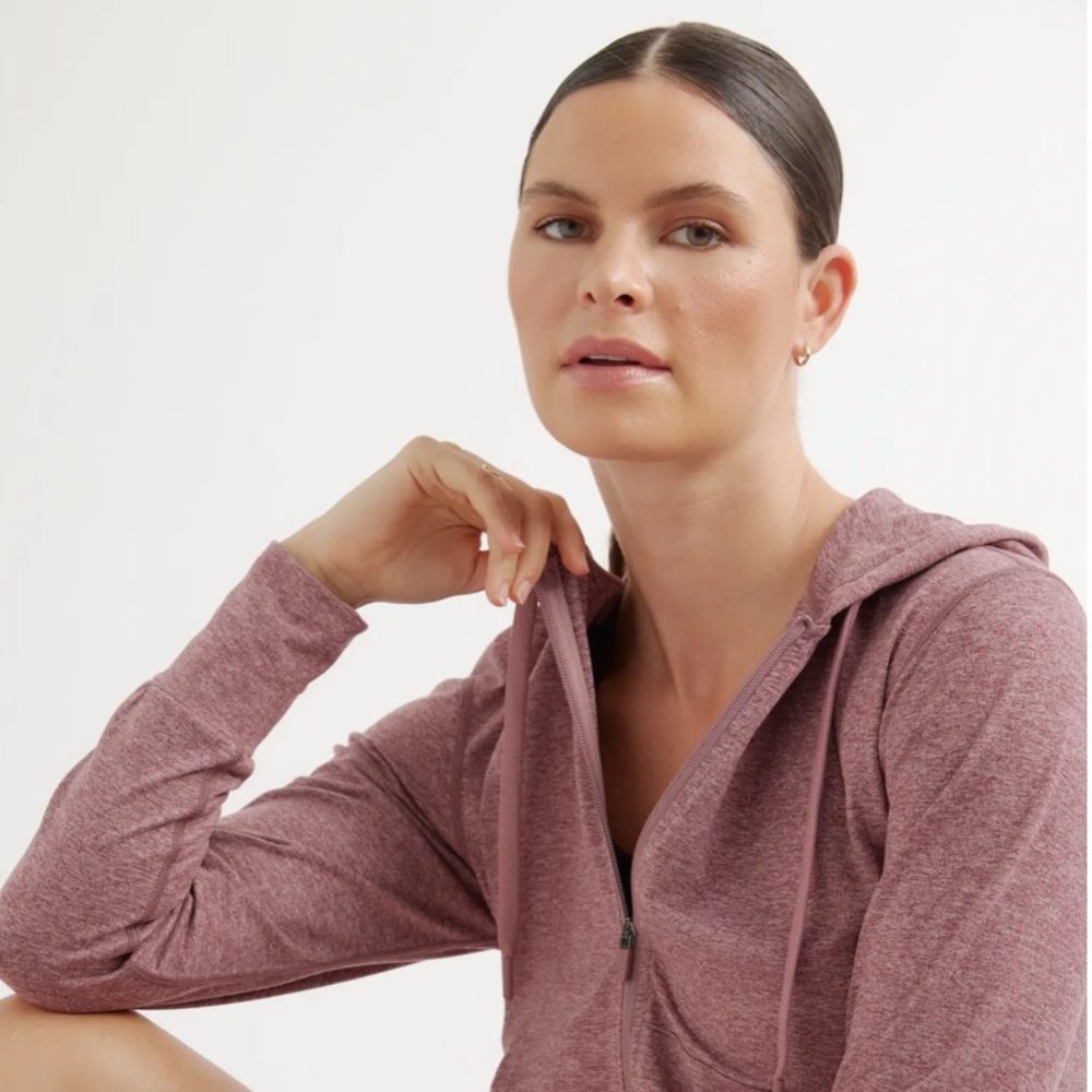 Quince Flowknit Ultra-Soft Performance Full Zip Hoodie